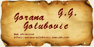 Gorana Golubović vizit kartica